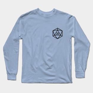 DnD - Natural 20 D20 Pocket Design Long Sleeve T-Shirt